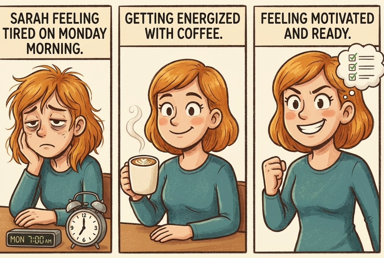 Monday Morning Magic - Multi-panel comic story