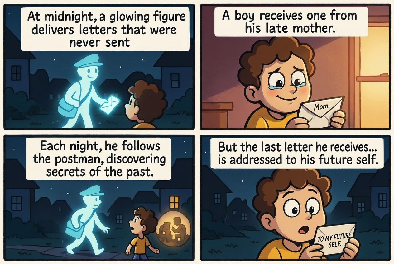 Epic Adventure Quest - 4-panel comic journey